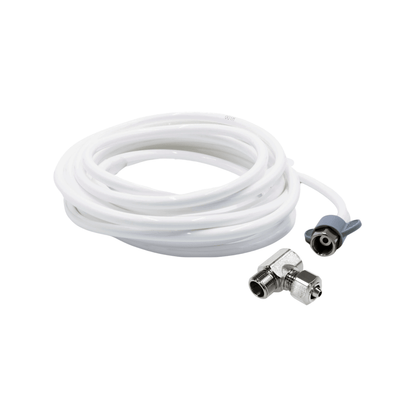 NEO Accessory Kit: Alternative Installation for 3/8" Supply Valves - 32ft Plastic Hot Water Hose with 3/8" Metal T-Adapter