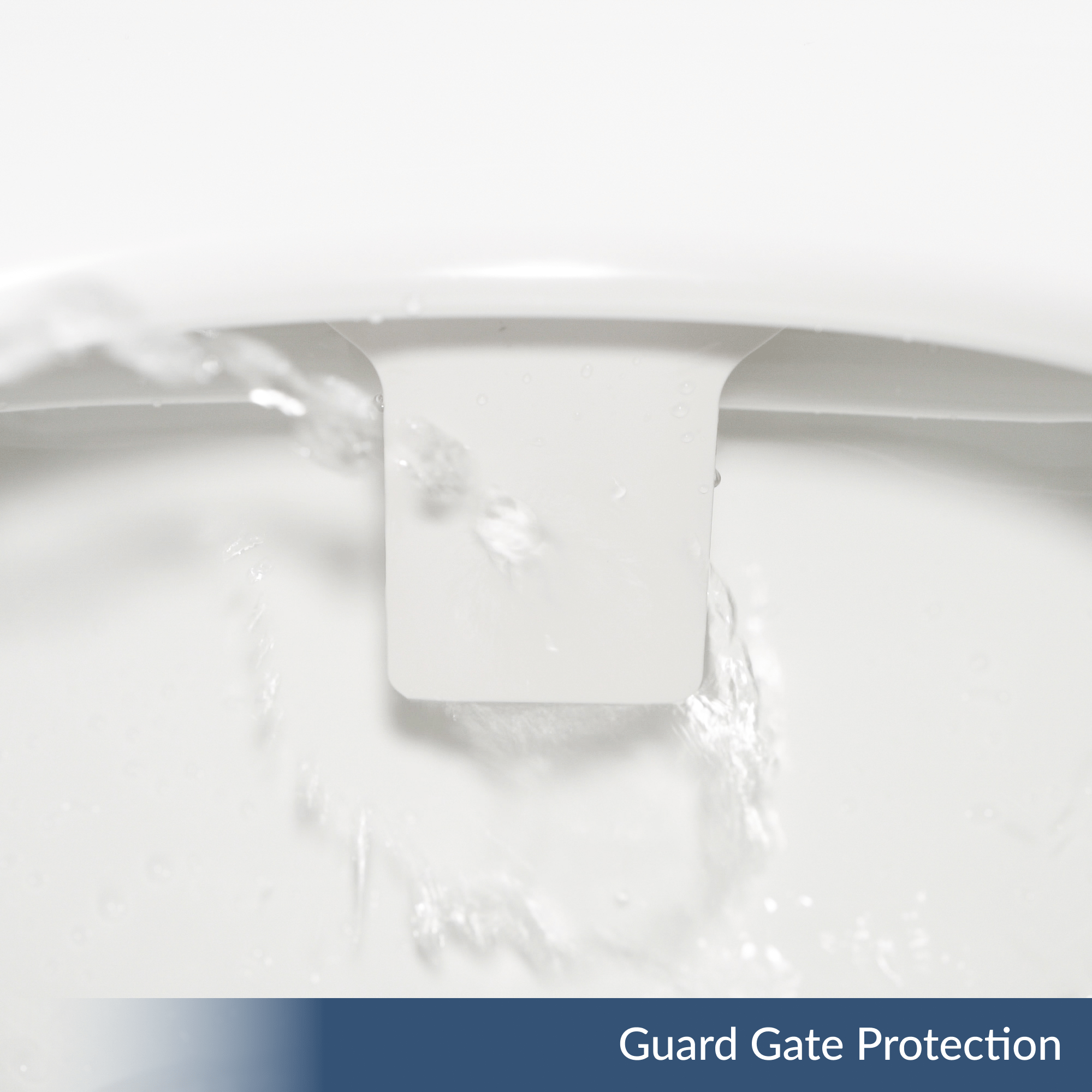 The Guard Gate protects the wash nozzles from splash back