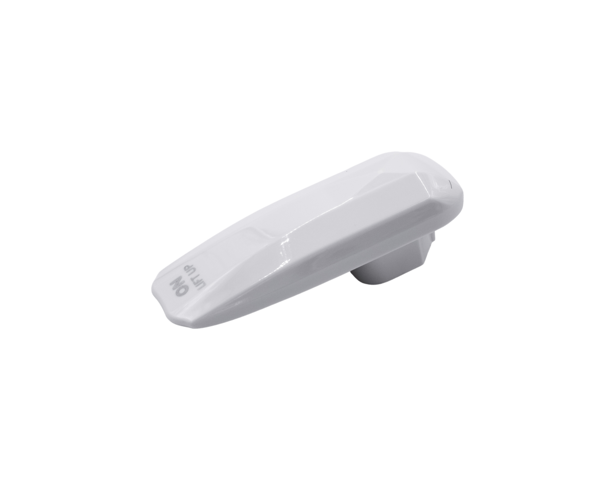 NEO Plus Series: Knobs & Levers - White Lever, Side View, compatible with NEO Plus 320