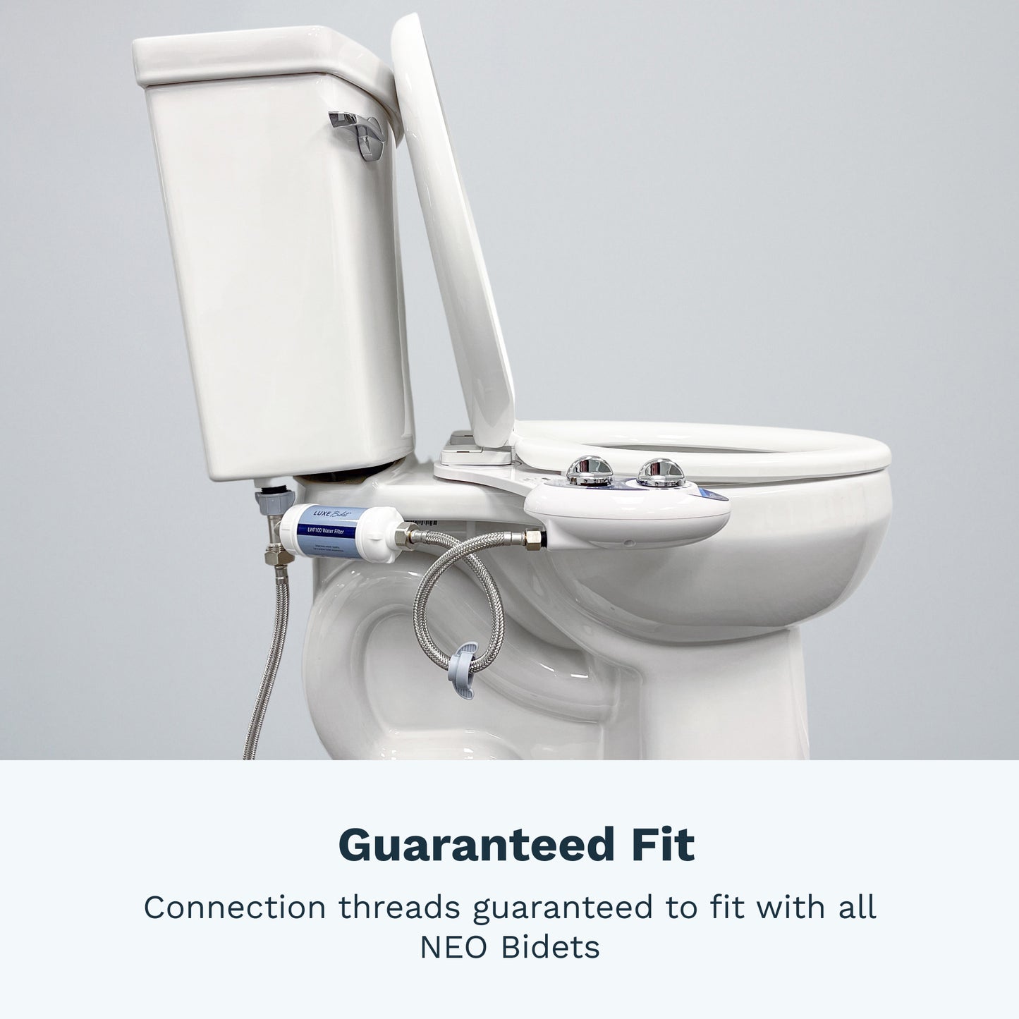 Guaranteed fit: connection threads guaranteed to fit with all NEO Plus bidets.