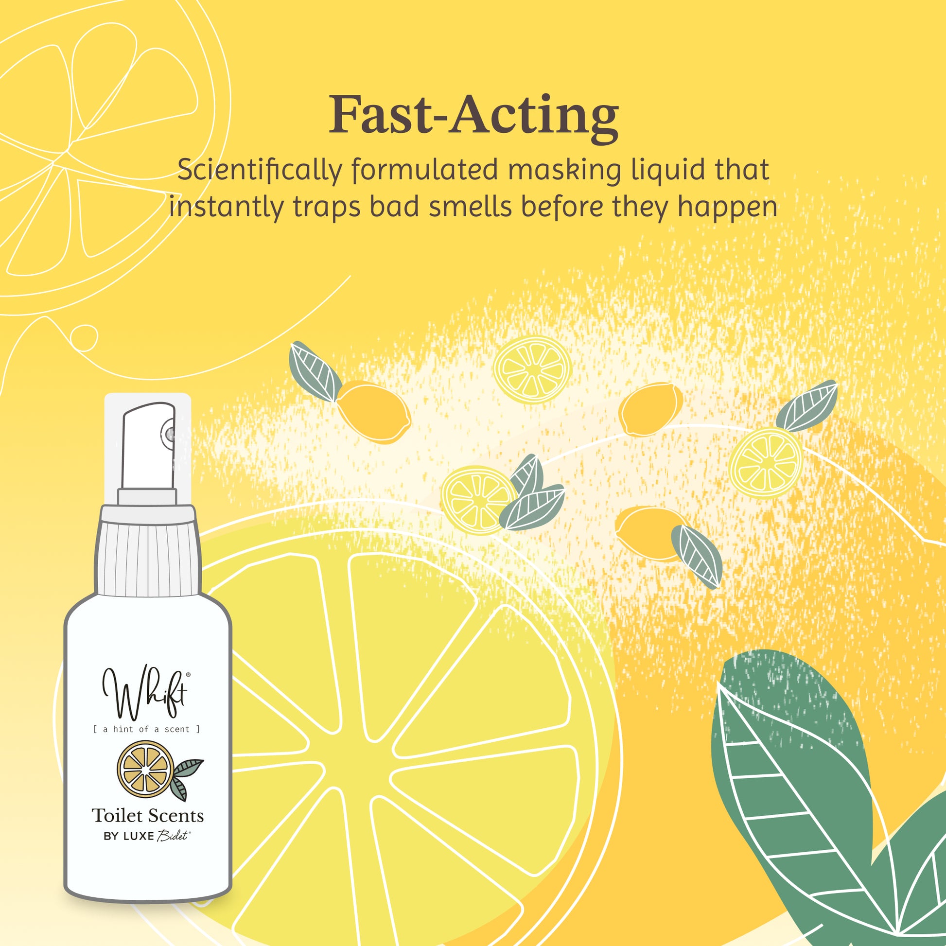 Fast-acting: Scientifically formulated masking liquid that instantly traps bad smells before they happen.