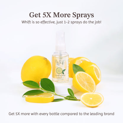 Get 5X More Sprays. Whift is so effective, just 1-2 sprays do the job! Get 5X more with every bottle compared to the leading brand.