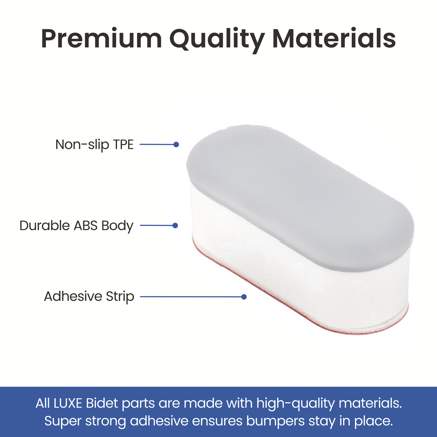 LUXE Toilet Seat Bumpers