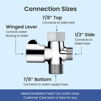 NEO Bidet: Shut-off T-Adapters