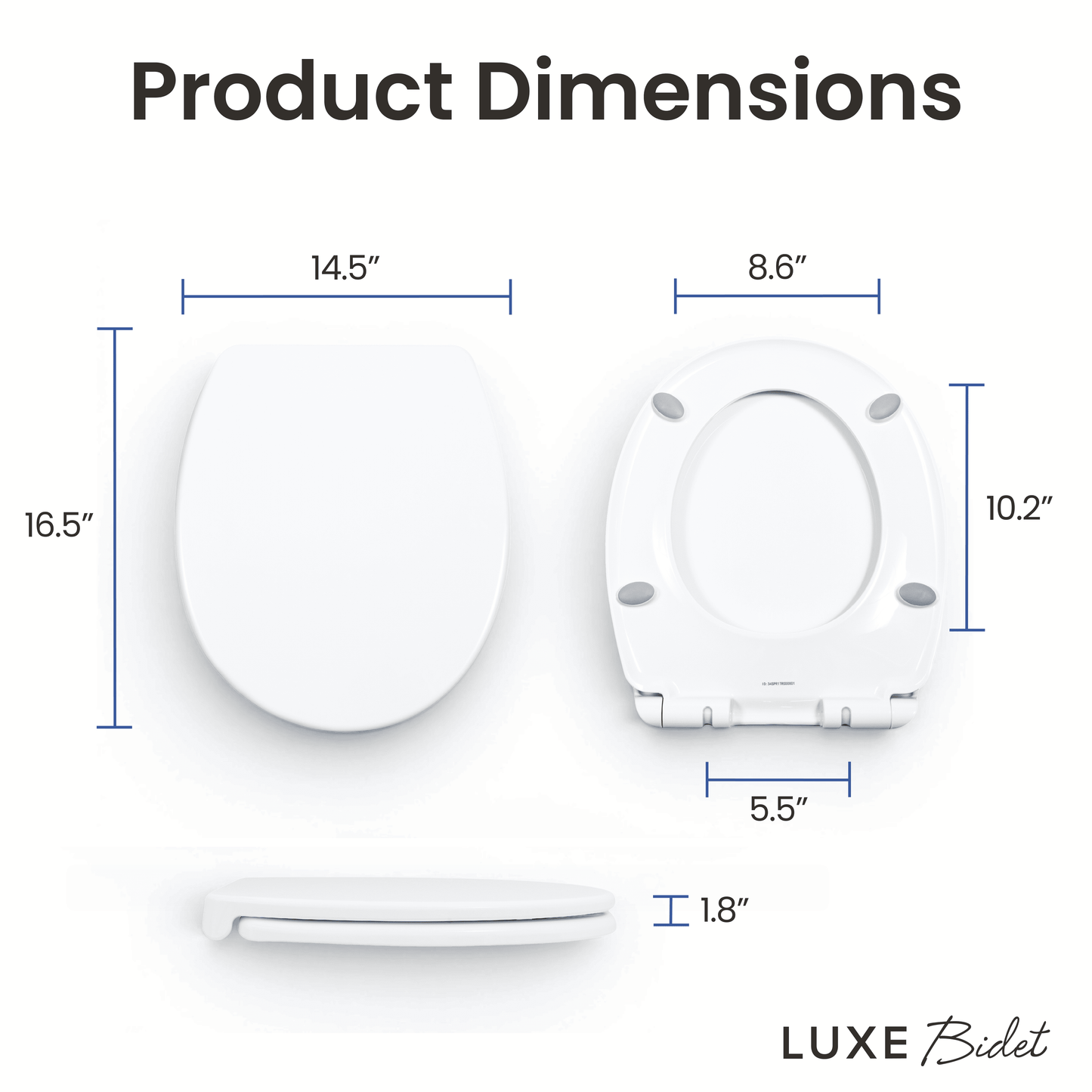 LUXE Comfort Fit Toilet Seat