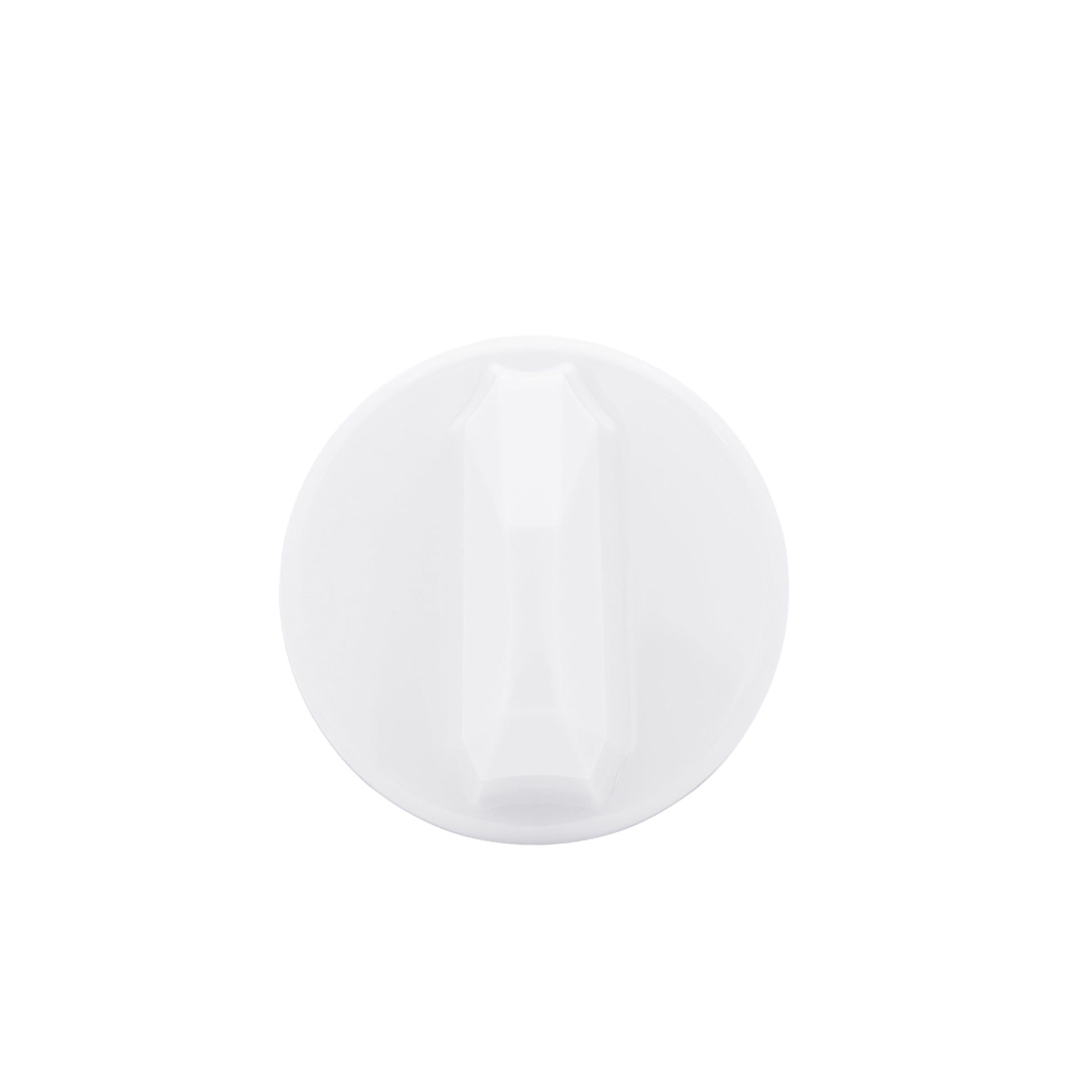 Neo Plus Series: Knobs & Levers - White Knob, Top View, compatible with NEO Plus models: 120, 185, and 320