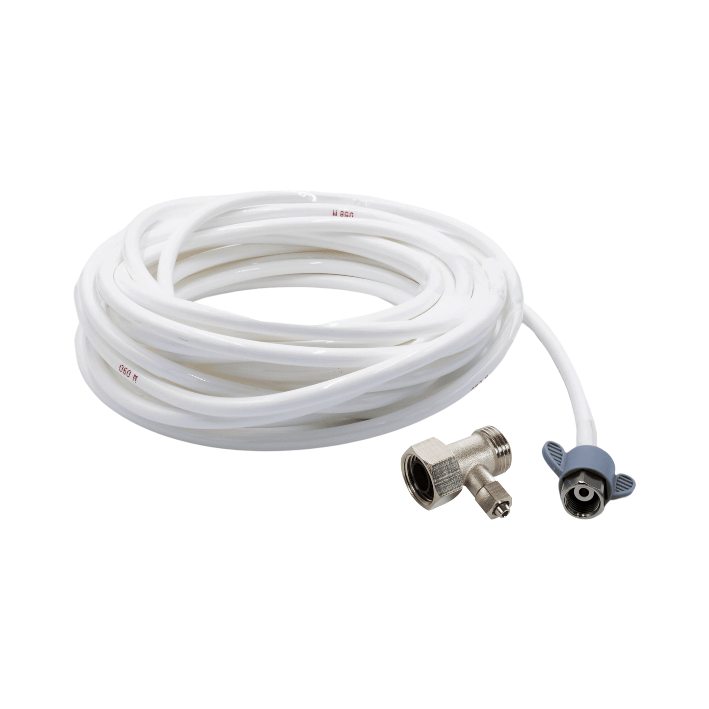 NEO Accessory Kit: Alternative Installation for 1/2" Supply Valves - 32ft Plastic Hot Water Hose with 1/2" Metal T-Adapter
