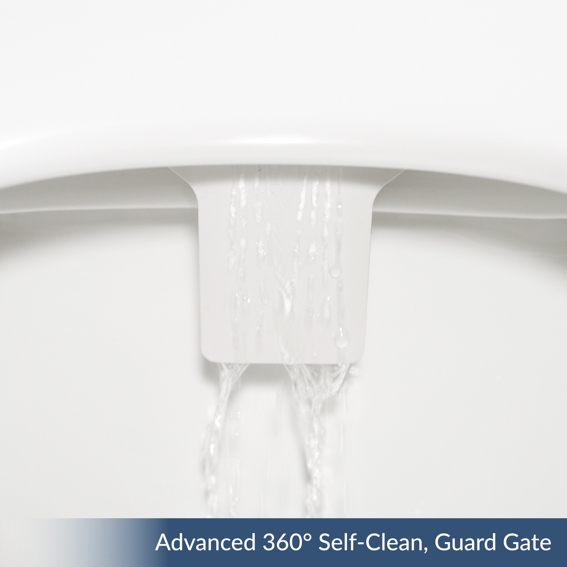 Advanced 360° Self-Clean feature of NEO Plus series running water down the guard gate to clean it