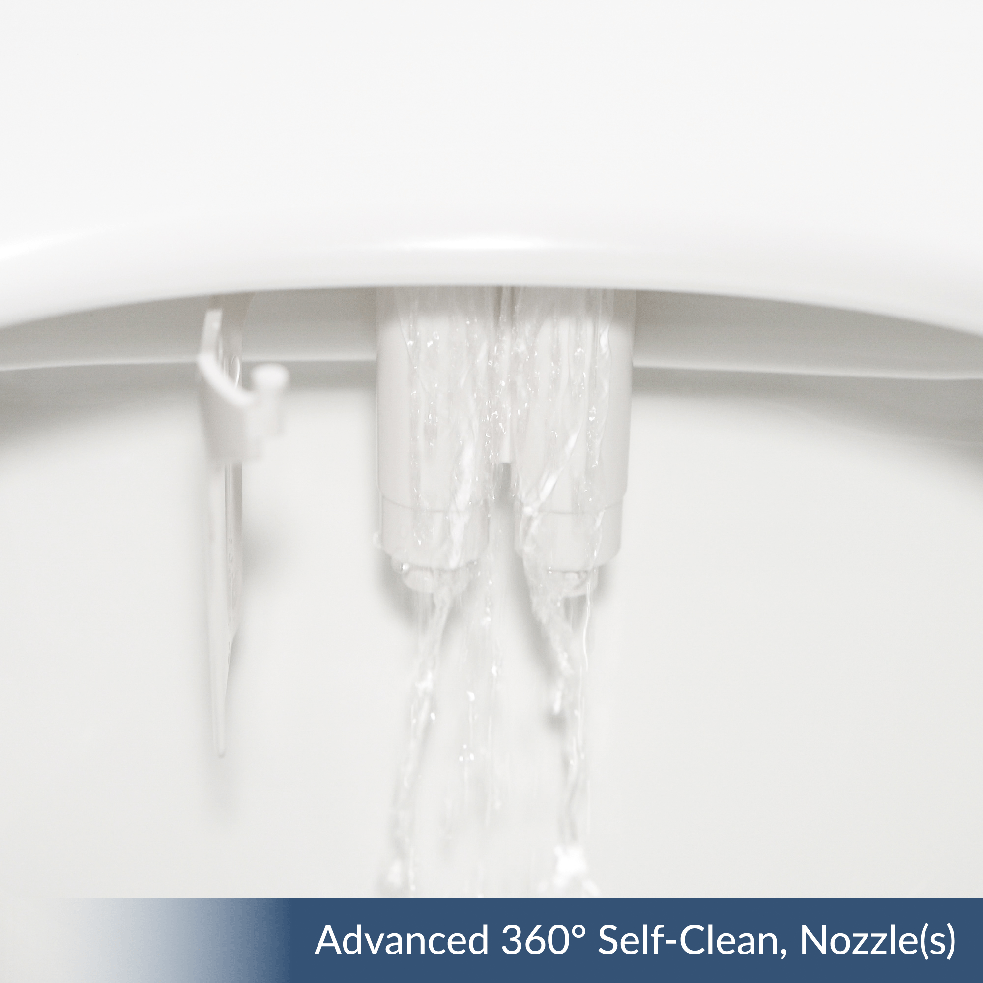 Advanced 360° Self-Clean feature of NEO Plus series runs water down the nozzles to clean them