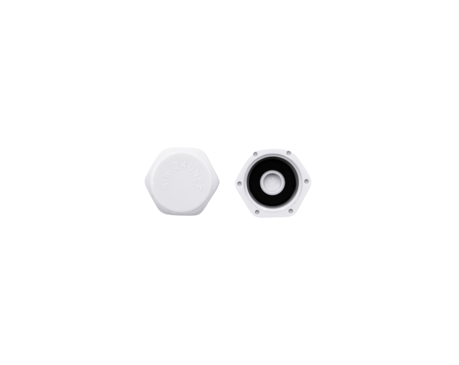 NEO Plus Series: Hot Water Cap - top and bottom view of hot water cap at side perspective