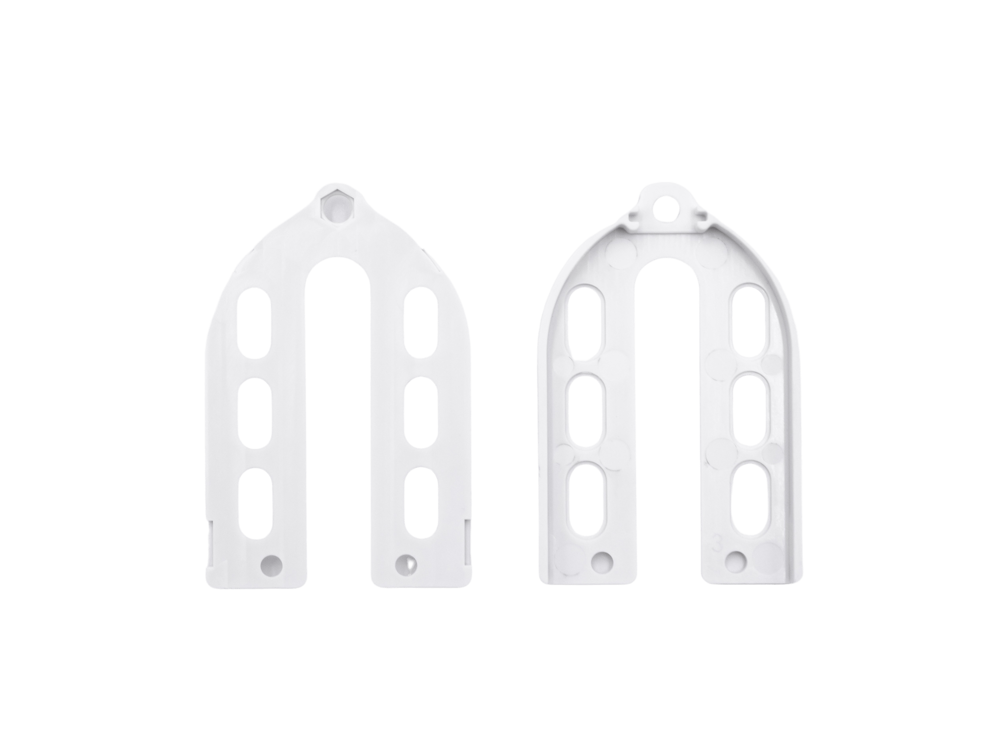 Top and Bottom view of Hinge Brackets