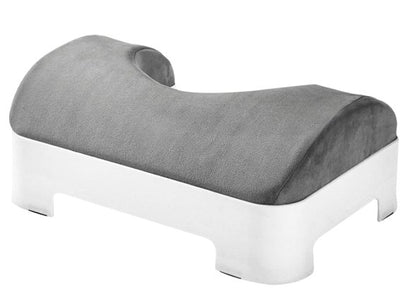 LUXE Footstool: Velour Covers - Gray