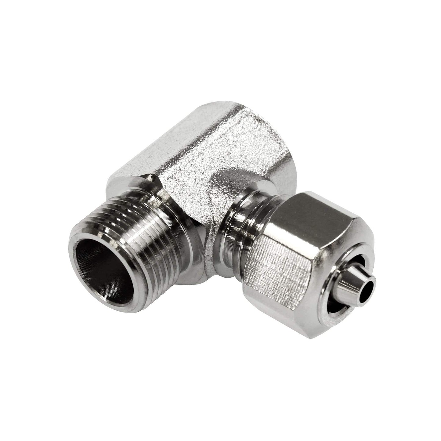 3/8” Hot Water Metal T-Adapter, angled view