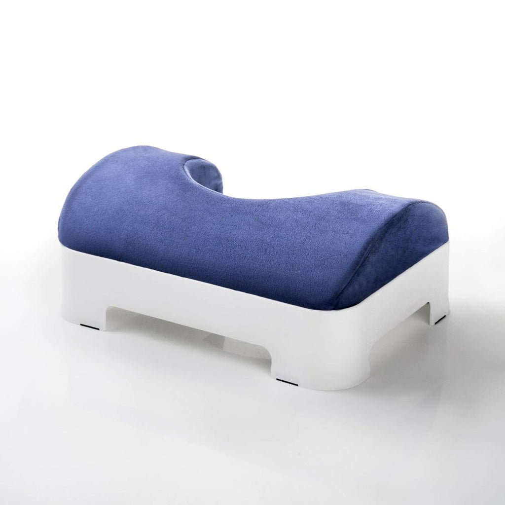 LUXE Footstool: Velour Covers - Navy Blue