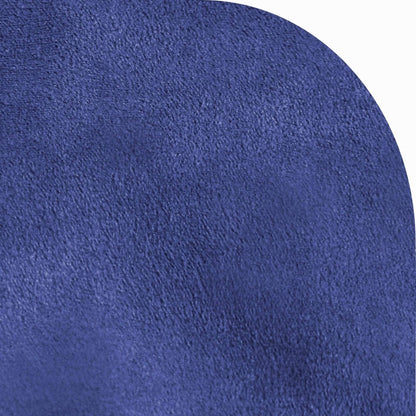 LUXE Footstool: Velour Covers - Navy Blue - close-up on Velour