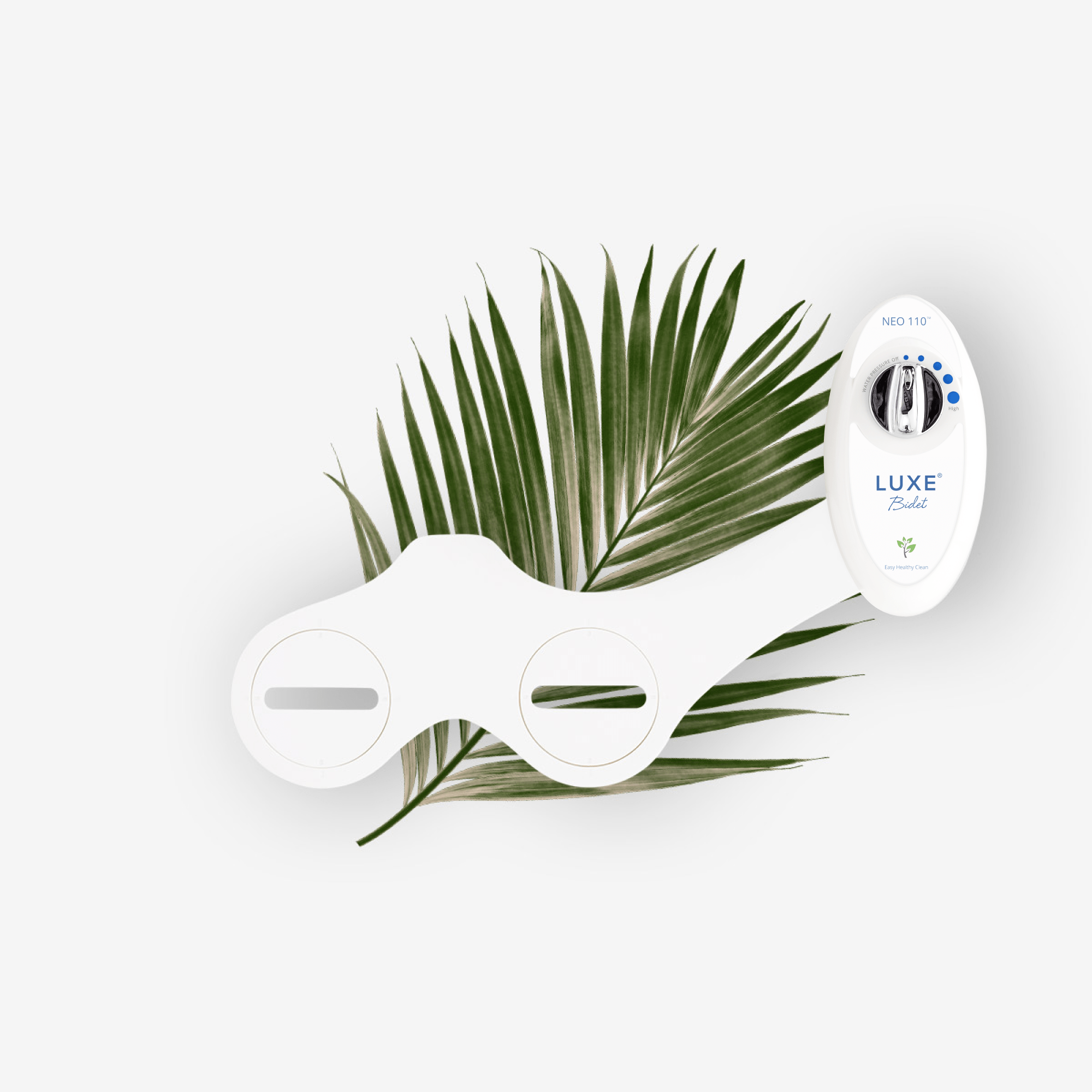 NEO 110: Imperfect Packaging - NEO 110 White bidet body shown with a leaf background