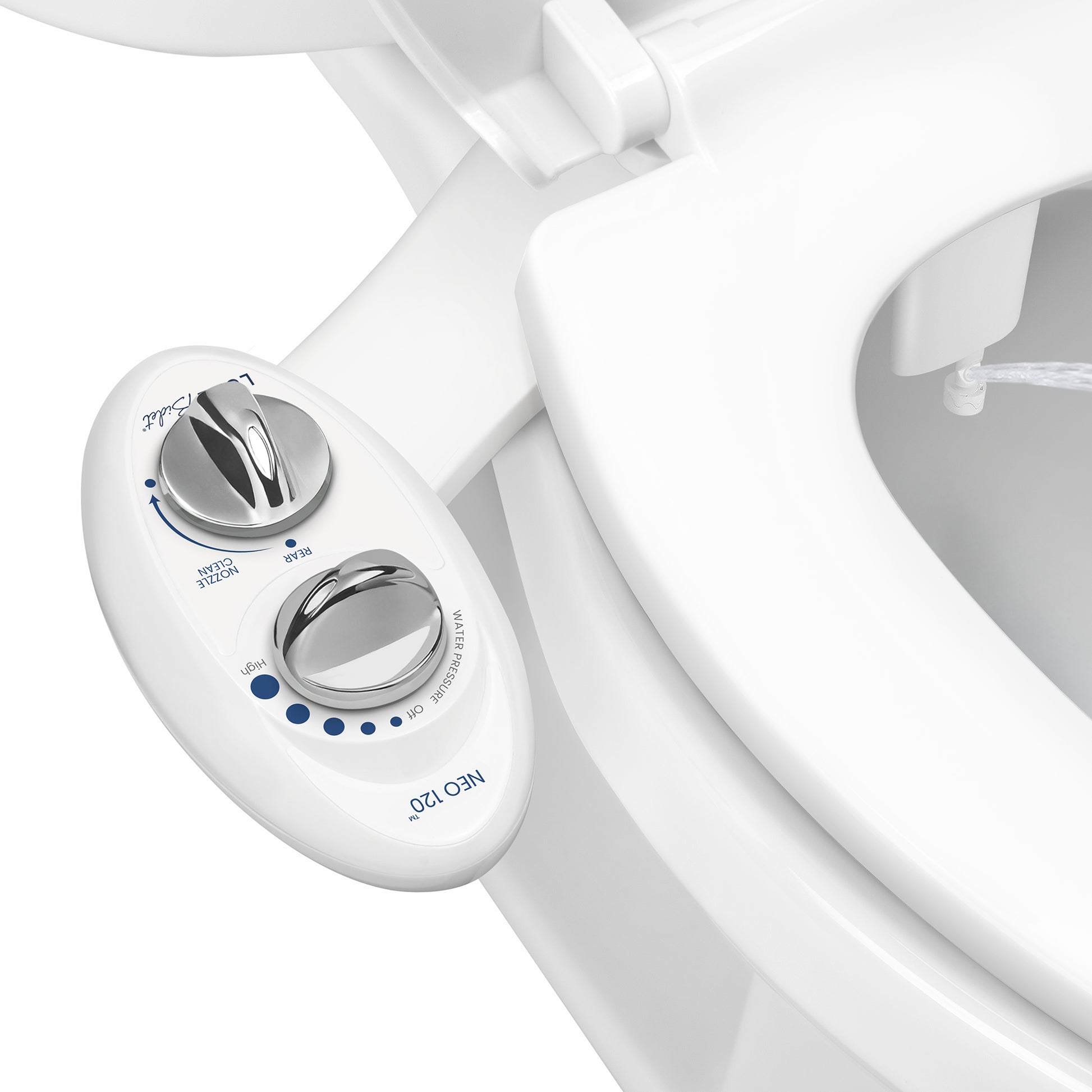 LUXE bidet nozzle cleaning brush technique